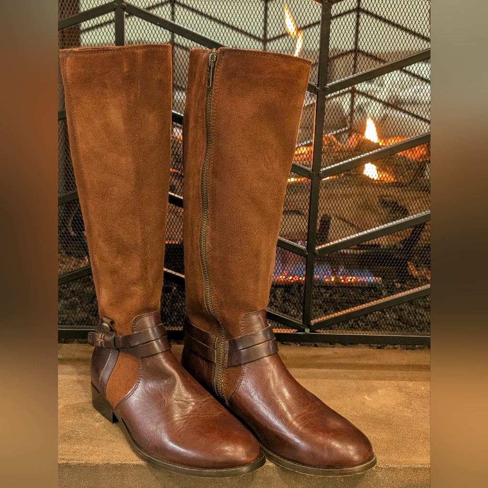 Frye Brown Leather Tall Boots